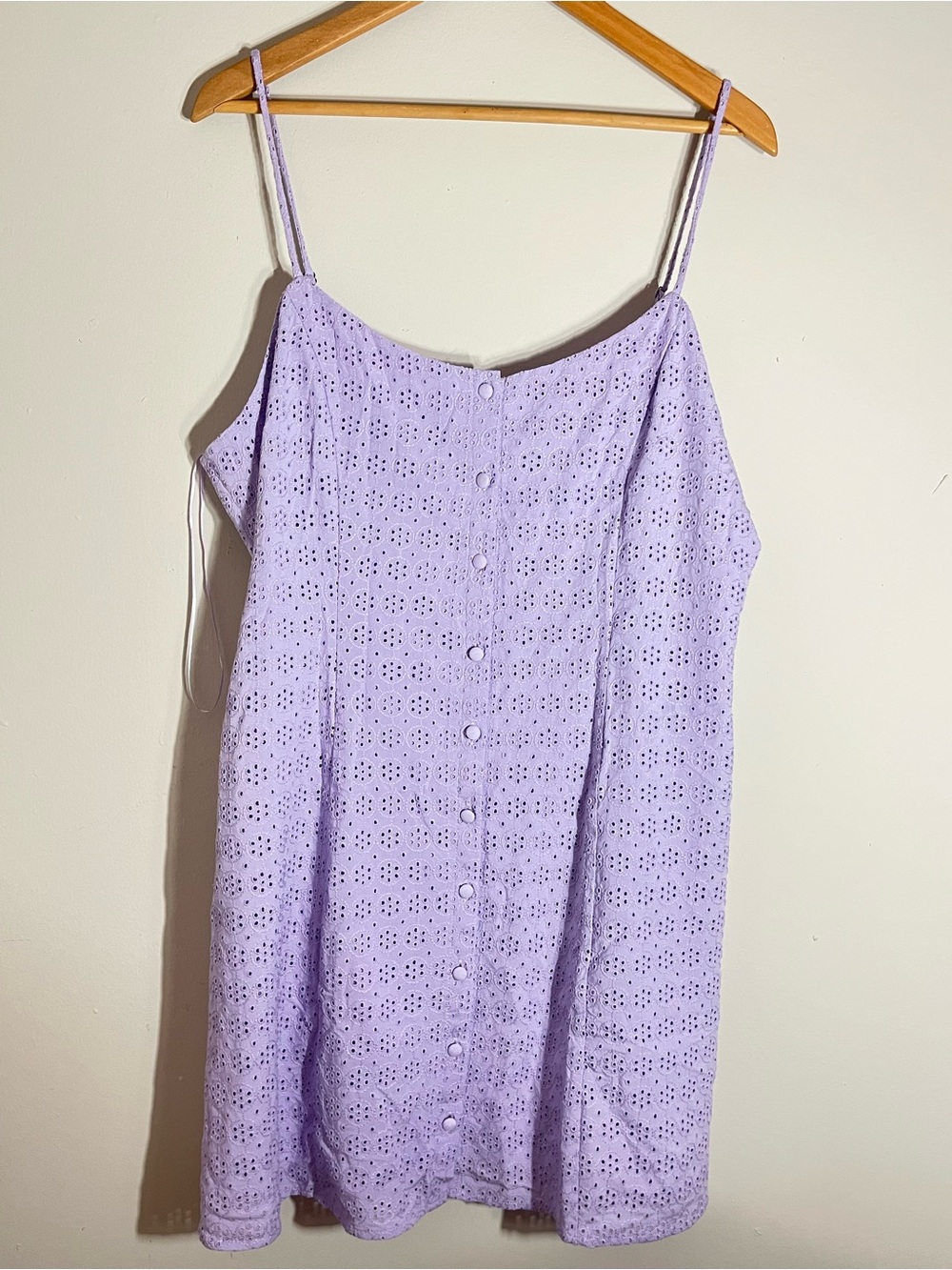 Lilac Eyelet Lace Mini Dress